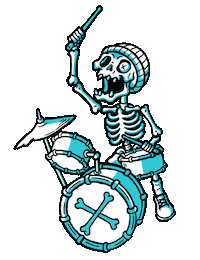 Skull Skeleton Sticker by Wytchlab