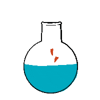 studijkemije love chemistry sum flask Sticker