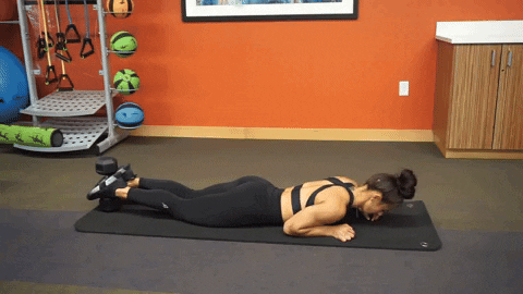 BamBamDoubleBB giphyupload lying dumbbell hamstring curls GIF