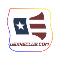 usaxeclub axe bullseye machado axe throwing Sticker