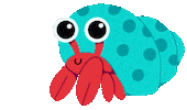 Hermit Crab Hello Sticker by 2is3