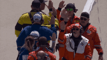 High Five Texas Motor Speedway GIF by NASCAR