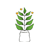 lunadelsur hearts plant garden leaf Sticker