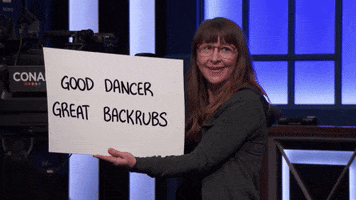 good dancer great backrubs GIF by Team Coco