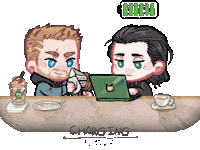 Miu_A cute thor loki charge Sticker