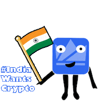 India Flag Bitcoin Sticker by WazirX