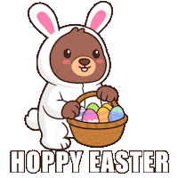 Hopping Easter Bunny Sticker by BEARISH