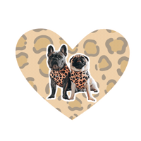 mortythepug pug frenchie leopard french bulldog Sticker
