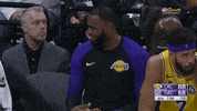 lebron james player bench GIF by NBA