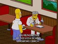 homer simpson drinking GIF