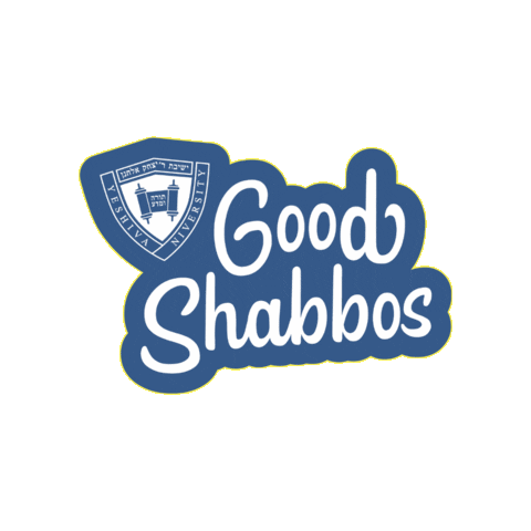 Shabbat Shalom Jewish Sticker by Yeshiva University