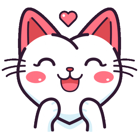 Catlowecom giphyupload happy laughter happy cat Sticker