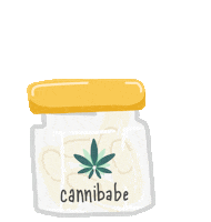cannibabe cannabis cbd hemp capsule Sticker