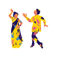 Holi Festival Dance Sticker by Digital Pratik