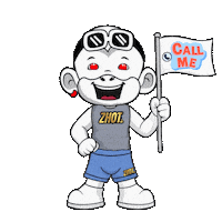 Call Me Mouth Sticker by Zhot