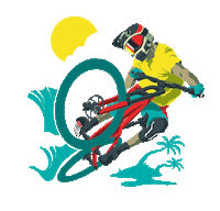 Sun Bike Sticker by Crankworx Cairns