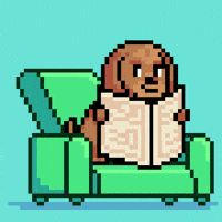 Dog Reading GIF by Abstract HotDogs