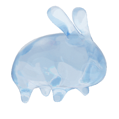 kultgallery giphyupload water bunny new year Sticker