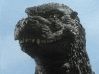 Happy Godzilla GIF