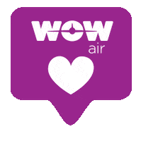 heart love Sticker by WOW air