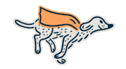 Dog Running Sticker by Ziggy's