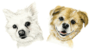 Happy Dogs Watercolor Painting Sticker