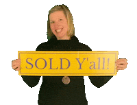 KristinEdelmanProperties happy woman house gold Sticker