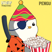 Penguin Popcorn GIF by Pudgy Penguins