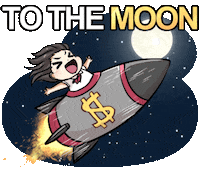 To The Moon Crypto Sticker by Jin