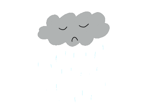 Sad Rainy Day Sticker