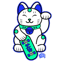 Cat Good Luck Sticker