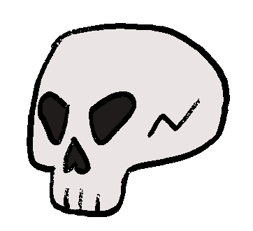Lukia giphyupload skull lukia Sticker