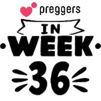 Pregnancy 36 Weeks Sticker by Preggers