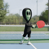 Pickleball Serving GIF by Lonely Aliens