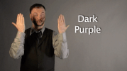 sign language dark purple GIF by Sign with Robert