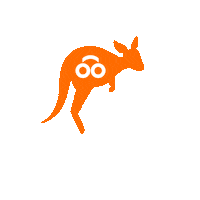 orderkangaroo food delivery kangaroo hopping Sticker