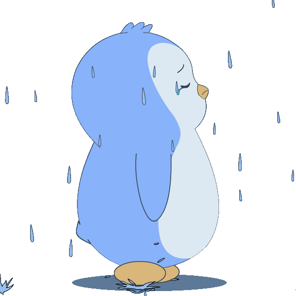 Sad Rainy Day Sticker by Pudgy Penguins