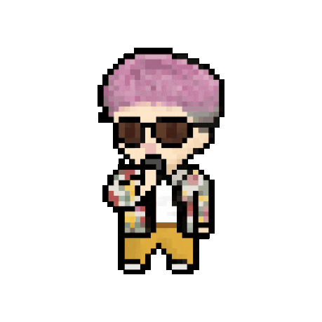 Pixel Singing Sticker