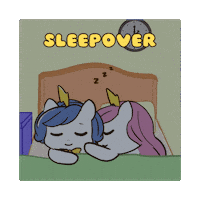 Stay Over Late Night Talk Sticker by Brave Unicorn
