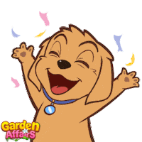 Happy Dog Sticker by GardenAffairs