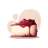 tanyaart cake desert jam cheesecake Sticker