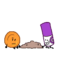 Notro_Artwork dirt bfdi marker bfb Sticker