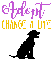Adopt A Dog Sticker by HeARTs Speak