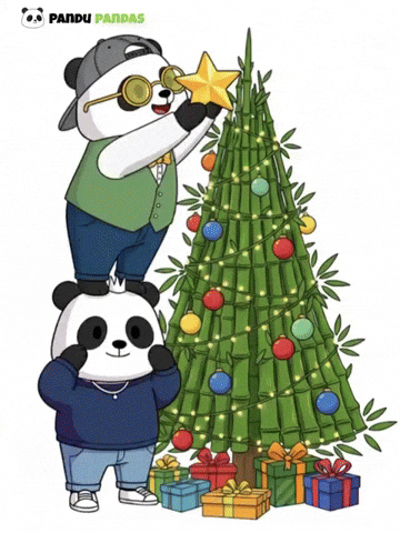 Decorating Christmas Tree GIF by Pandu Pandas