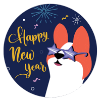 Happy New Year Love Sticker by CorgeeSoftware