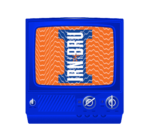television orange Sticker by IRN-BRU