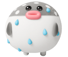 Awkward Pufferfish Sticker