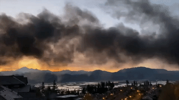Police Warn Locals as Fire Breaks Out in Flood-Hit Abbotsford