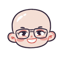 Bald Head Sticker