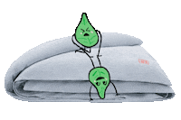 Aizome green japan vegan sleepy Sticker